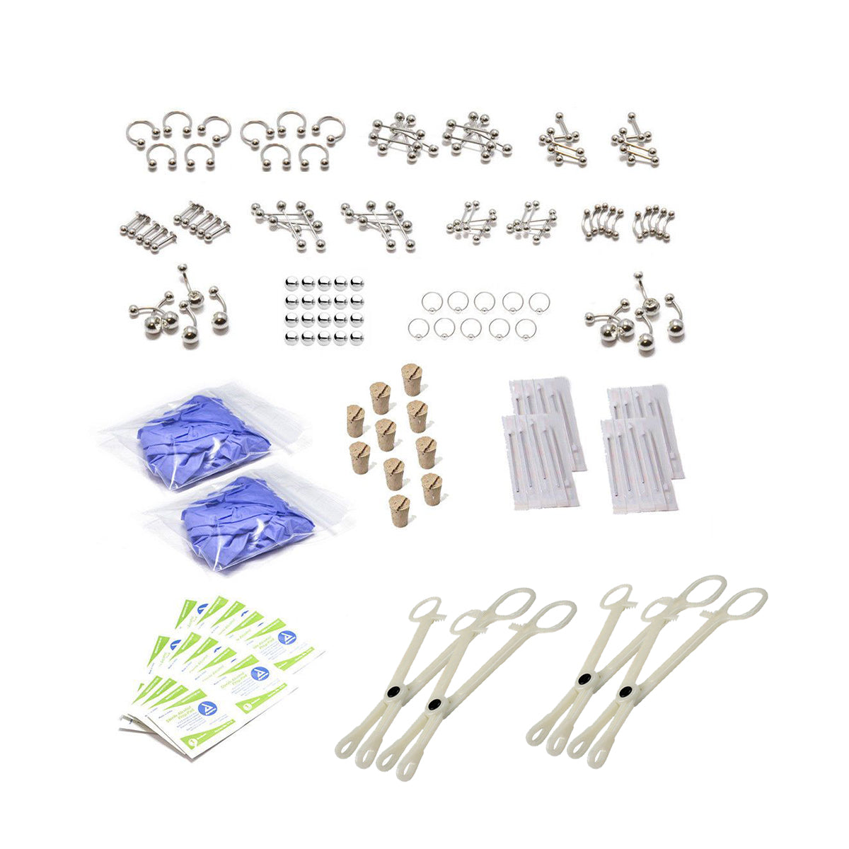 LionGothic 174pc.Professional Piercing Kit with Surgical Steel Jewelry –  bodyjewelry4sale