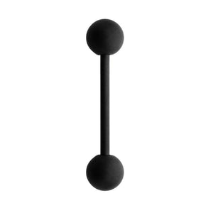 14g-5/8 Tongue Nipple Barbell w Matte Black Finish 316L Surgical Steel