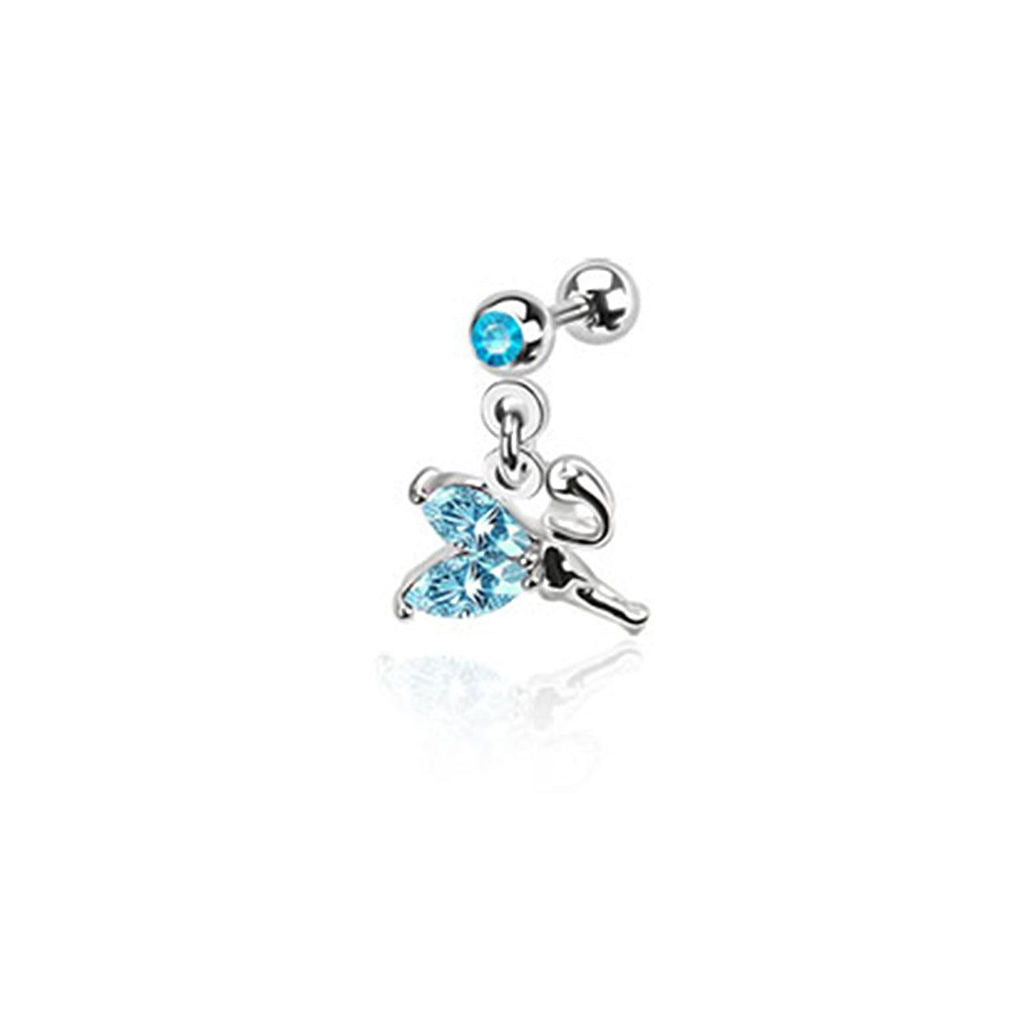 16ga Weeping Fairy Cartilage Rook Tragus Helix Stud - 3 Color Options