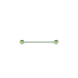 16G Industrial Barbell Anodized Body Piercing Jewelry 38mm Long Multi Color