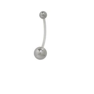 14ga Maternity Belly Ring with Surgical Steel Beads