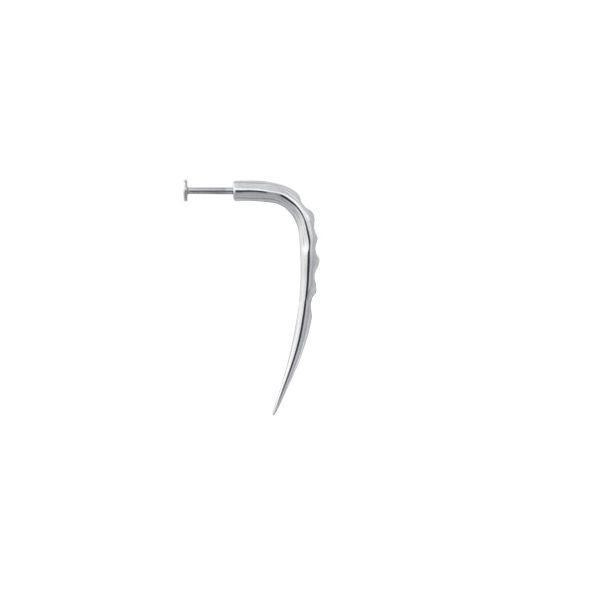 Labret Flat Back Disturbed Carved Notch Long Claw Surgical Steel 14 Gauge