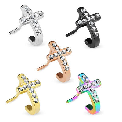 Cross Crawlers L Shaped Nose Studs
