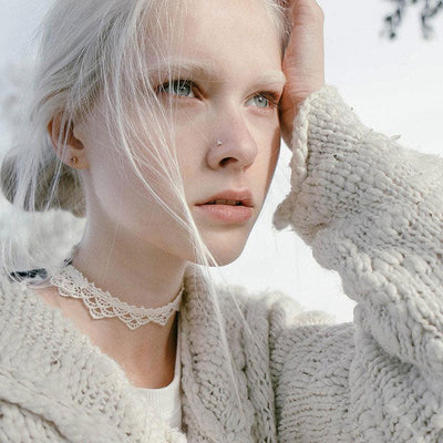 Triangle CZ L Shaped Nose Rings