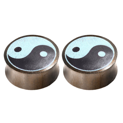 Yin Yang Logo Sono Wooden Ear Plugs