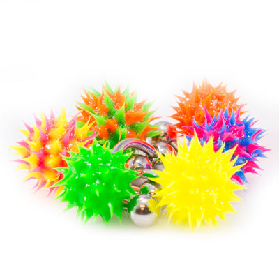 5 Pack 14ga Belly Navel Rings with Silicone Bottom Balls - Multi-Color Assortment