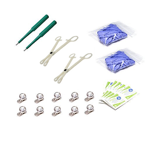 Dermal Anchors Professional Piercing Kit Forceps, Punch and Gloves
