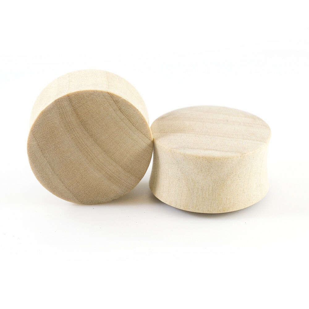 Ear Plugs Pack of 2 Pairs 1" (25 mm) One Wood and One Acrylic