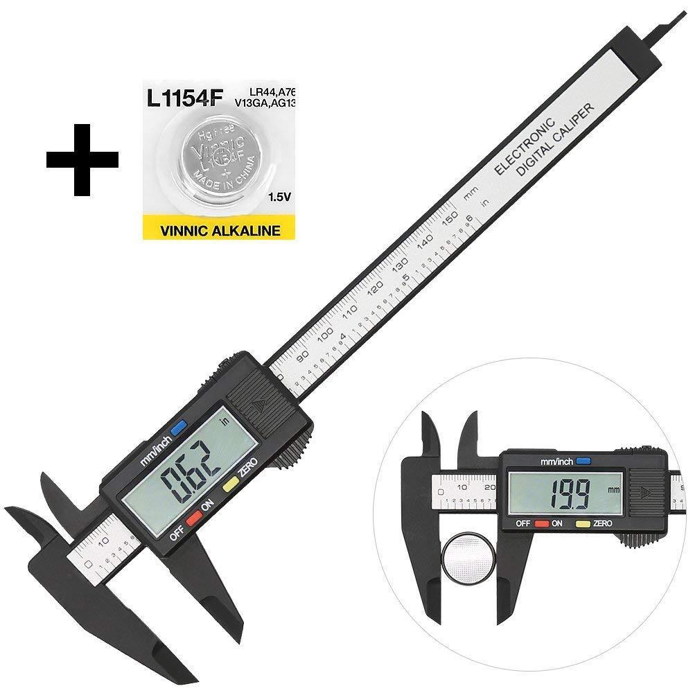 Digital Caliper with Large LCD Screen 0-6 In/0-150 mm battery included