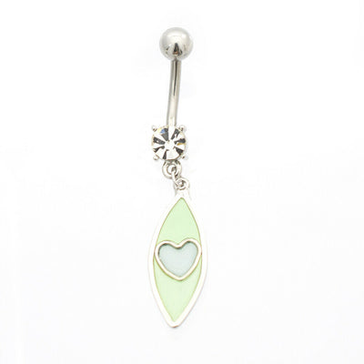 14 gauge Dangler Pastel Heart Belly Button Ring