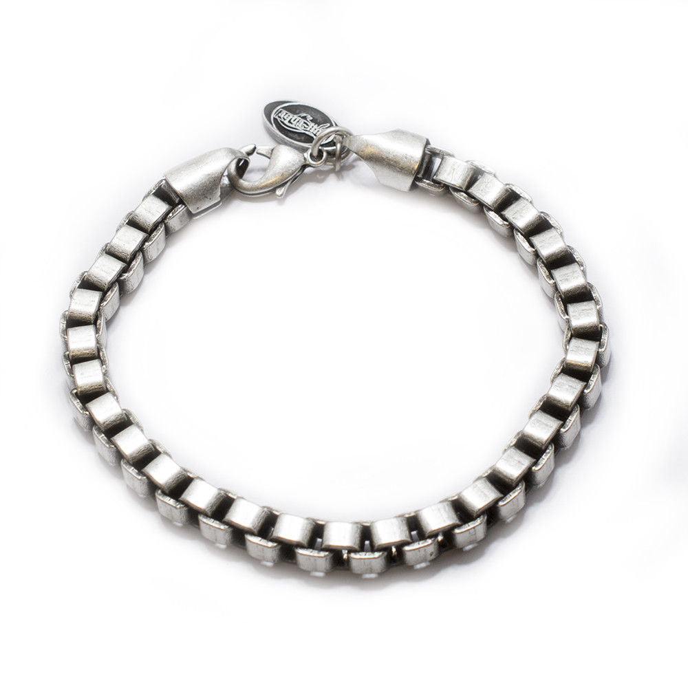 Stainless Steel Bracelet S Men Womens Fashion Silver Box Chain Link Wristband