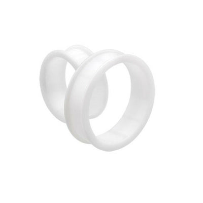 White ear tunnels soft silicone perfect for daily usage Large sizes