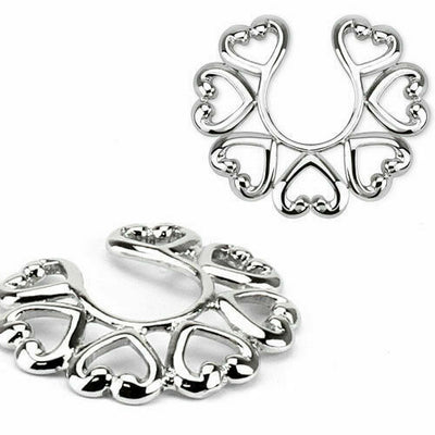 Non Piercing Nipple Clip Heart Shaped