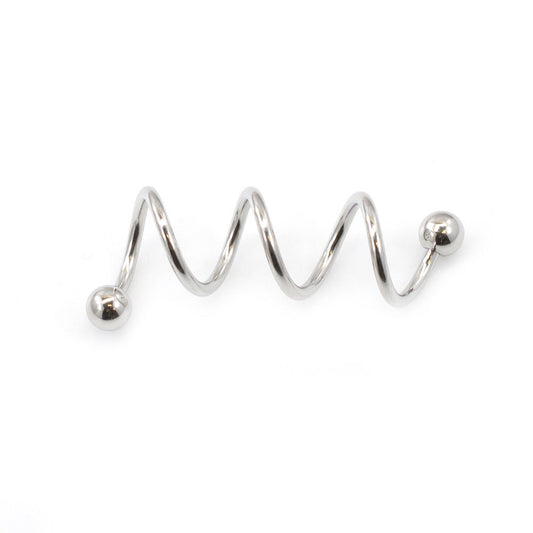 Industrial Barbell with Multiple Spirals Design 14g