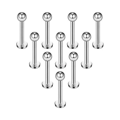 10 Labret Monroe Lip Ring/Tragus/Helix/Cartilage Earring Stud Barbell