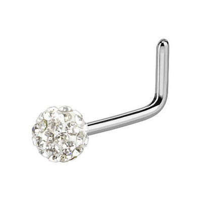 Nose Piercing Ring - Ferido Ball 316L Surgical Steel L Bend Nose Stud - 20ga-1/4