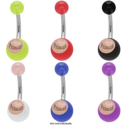 Acrylic "Princess" Logo Belly Button Ring