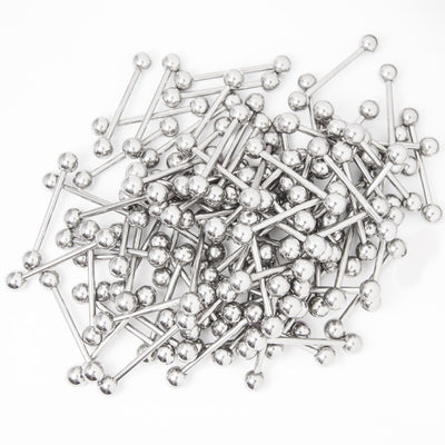 Wholesale lot 100 pc Straight Piercing Barbells  14ga-3/4"