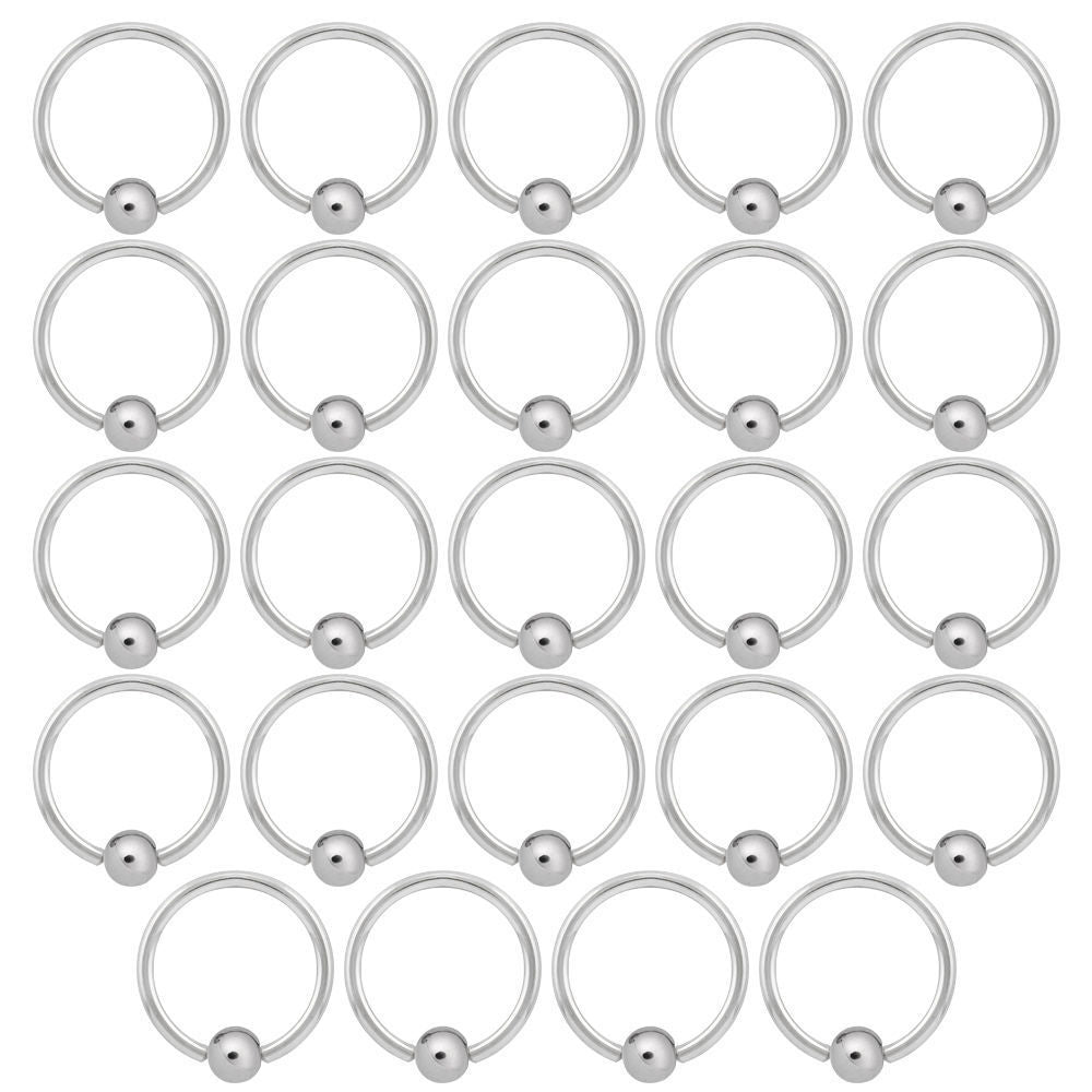 Package of 24 Captive Bead Rings 16G Surgical Steel