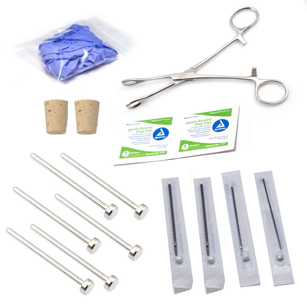 Nose Fish Tail Piercing Kit Professional results 16 Pieces