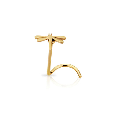 Nose Ring Screw Stud Dragonfly Design 20 Gauge- Set of 2