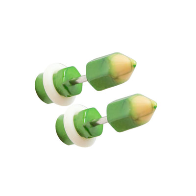 Acrylic Pencil Design Fake Cheater 16 Gauge Ear Plugs - 5 Colors Available