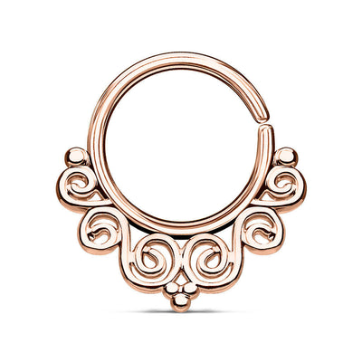 Septum Piercing Vintage Filigree Bendable Design