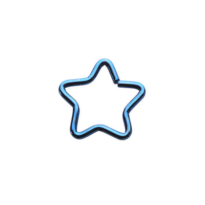 Cartilage Nose Piercing - 16ga Star Shaped Split Ring - Perfect For Nose, Rook