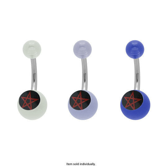 Acrylic "5-Pointed Star" Belly Button Ring