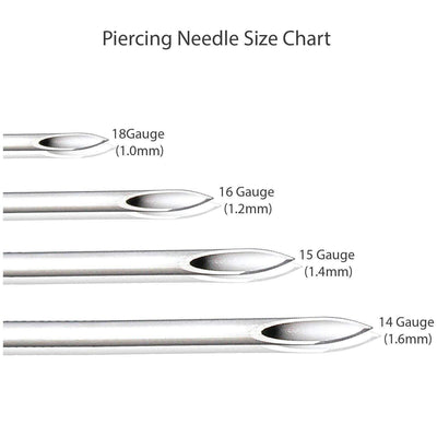 Curved Piercing Needles Perfect to pierce Ear Nose Belly Nipple Eyebrow Labret