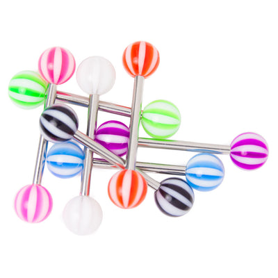 Beach Ball Tongue Barbell 7 Pieces