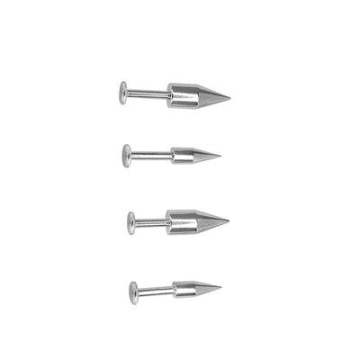 12g Long Cylinder Spike Top Surgical Steel Labret - Sold individually