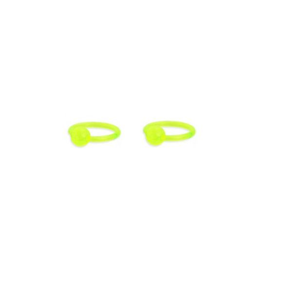 Pair of UV Acrylic Captive Bead Ring - 14 Gauge 12 mm 1/2 Inch