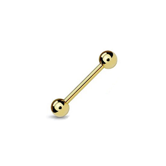 Tongue Ring Straight Barbell Barbells 14G (1.6mm) 14G 16MM  ion plated