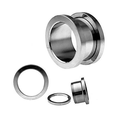 Large Gauge 316L Surgical Steel Ear Plugs Tunnels - 1/2" to 1 Inch