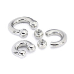 00G Horseshoe Circular Barbell 316L Surgical Steel with Internally Threaded Bead