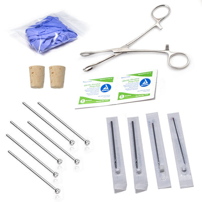 Nose Fish Tail Piercing Kit Professional results 16 Pieces