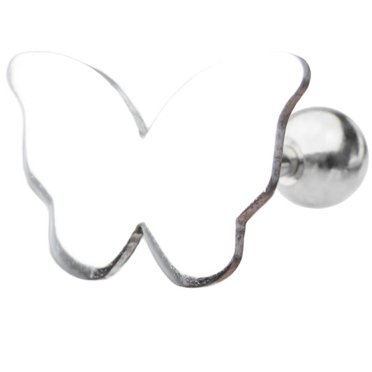 Rook Tragus Barbell - 16G Butterfly Design Cartilage Piercing Barbell
