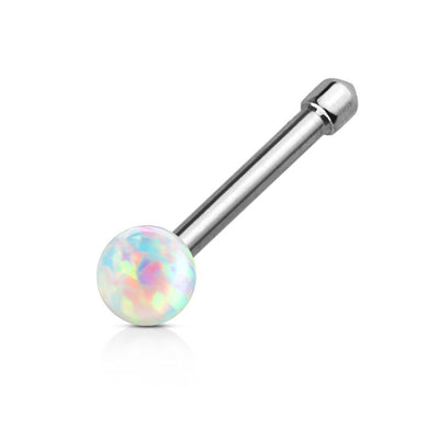 Nose Ring Opal Ball 20GA Surgical Steel Barbell
