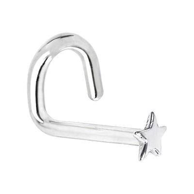 Nose Piercing Screw with Star Design Nose Stud 316L Surgical Steel