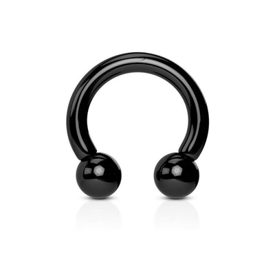 Pair of Acrylic Circular Barbells Black