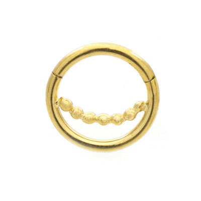 Ear Cartilage & Septum Micro Hinged Segment Ring with Ball Chain Design 16ga S.S