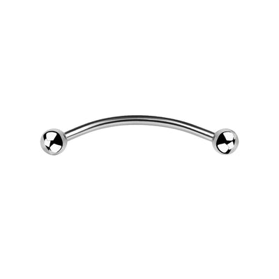 Curved barbell surgical steel 16G for snake bite tongue rings and more