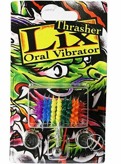 Lix Silicone Spikes Vibrator Tongue Ring Rainbow Explosion 14G