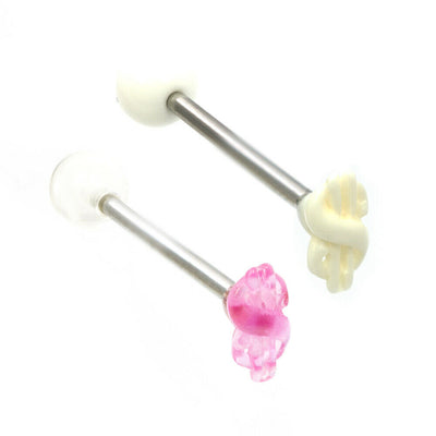 Tongue Barbells Pair with Dollar Sign top 14g