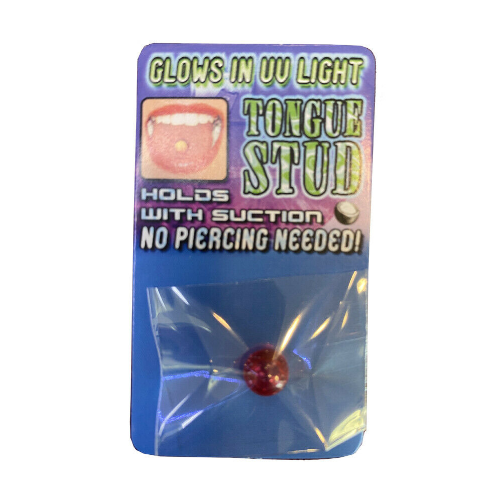 Faux Tongue ring stud Suction Cup No Hole