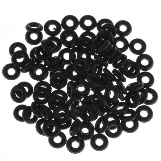 100pcs. Black Rubber Band Replacement O-rings for any Piercing jewelry all sizes