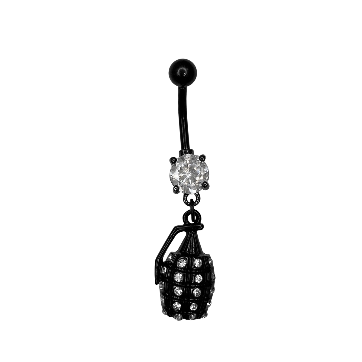 Belly Button Ring Naval piercing Surgical Steel Dangle Granat design