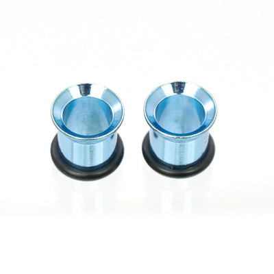 Tunnels Anodized Metallic Red with O-Rings - Sold as a Pair Surgical Steel