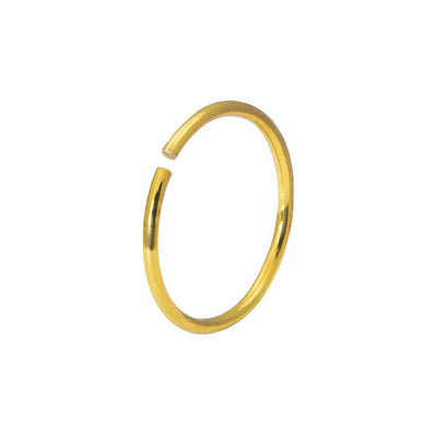 Solid 14K Gold 20G Nose Ring Hoop Seamless Piercing Jewelry 8MM